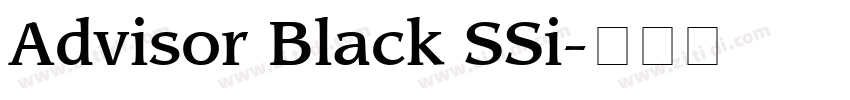 Advisor Black SSi字体转换